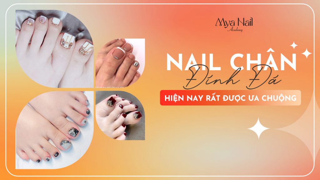 Mẫu nail chân đính đá sang trọng siêu hot 2023