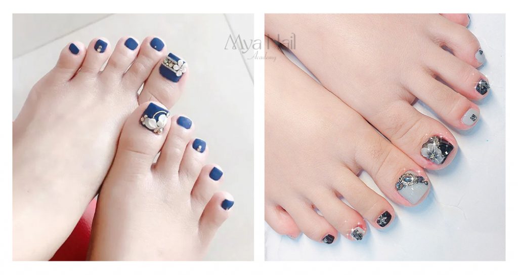 Mẫu nail chân đính đá sang trọng siêu hot 2023