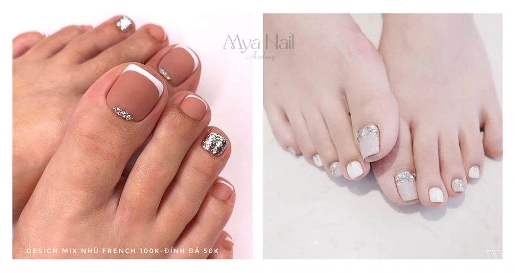 Mẫu nail chân đính đá sang trọng siêu hot 2023