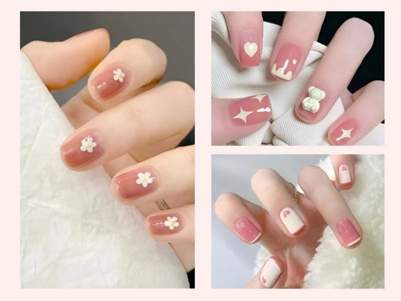 30+ mẫu nail móng ngắn đẹp xinh hot trend không giỡn được