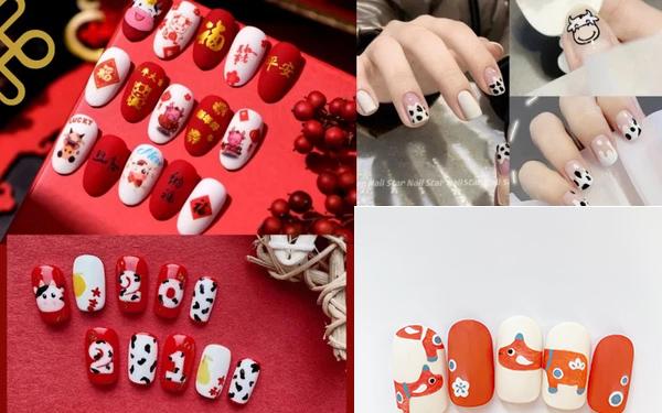 15 mẫu nail tết 2022 đẹp đơn giản nhẹ nhàng dẫn đầu xu hướng