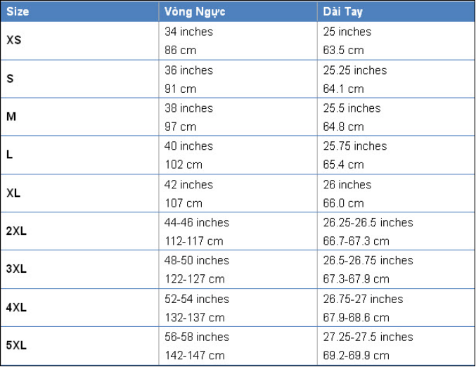 Cách tính size quần áo Mỹ cho người Việt Nam