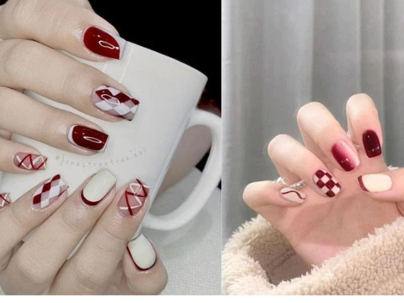 Khám phá những mẫu nail màu đỏ rượu cực đẹp và quý phái