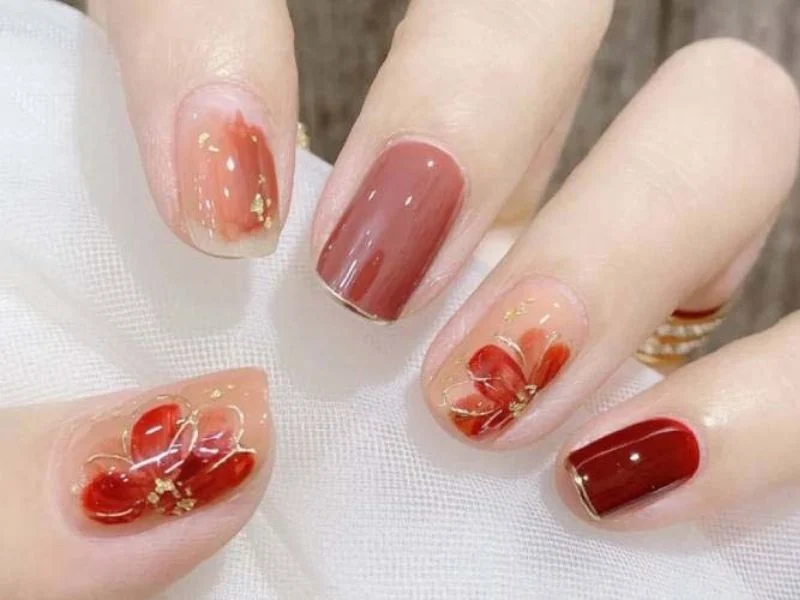 Khám phá những mẫu nail màu đỏ rượu cực đẹp và quý phái