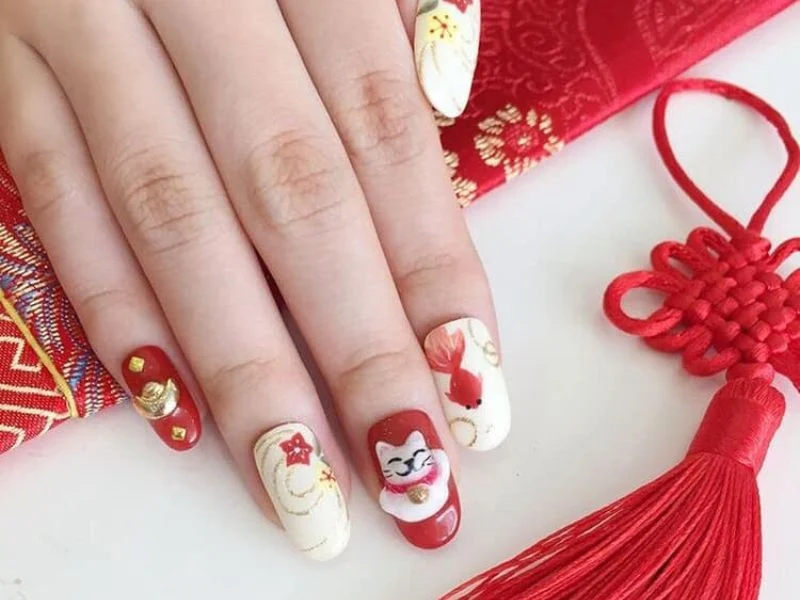 Những mẫu nail Tết cực đẹp cho tín đồ sành điệu đón năm mới