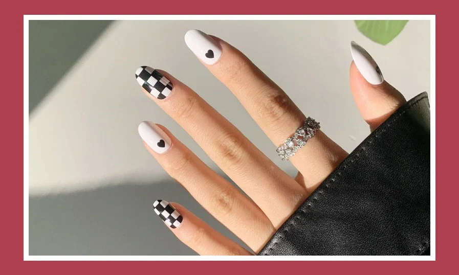 Những mẫu nail đen trắng cute, dễ thương giúp bạn tự tin xuống phố