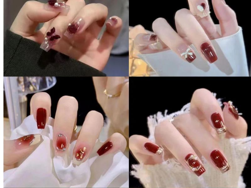 20+ Mẫu Nail Đỏ “Nịnh” Da Và Sang Chảnh Cho Các Nàng