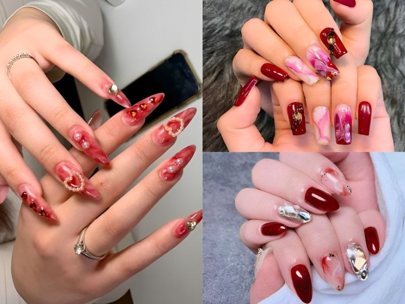 20+ Mẫu Nail Đỏ “Nịnh” Da Và Sang Chảnh Cho Các Nàng