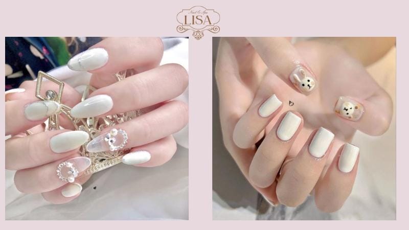 101+ Mẫu nail màu trắng sữa đẹp tôn da cực xinh cho nàng