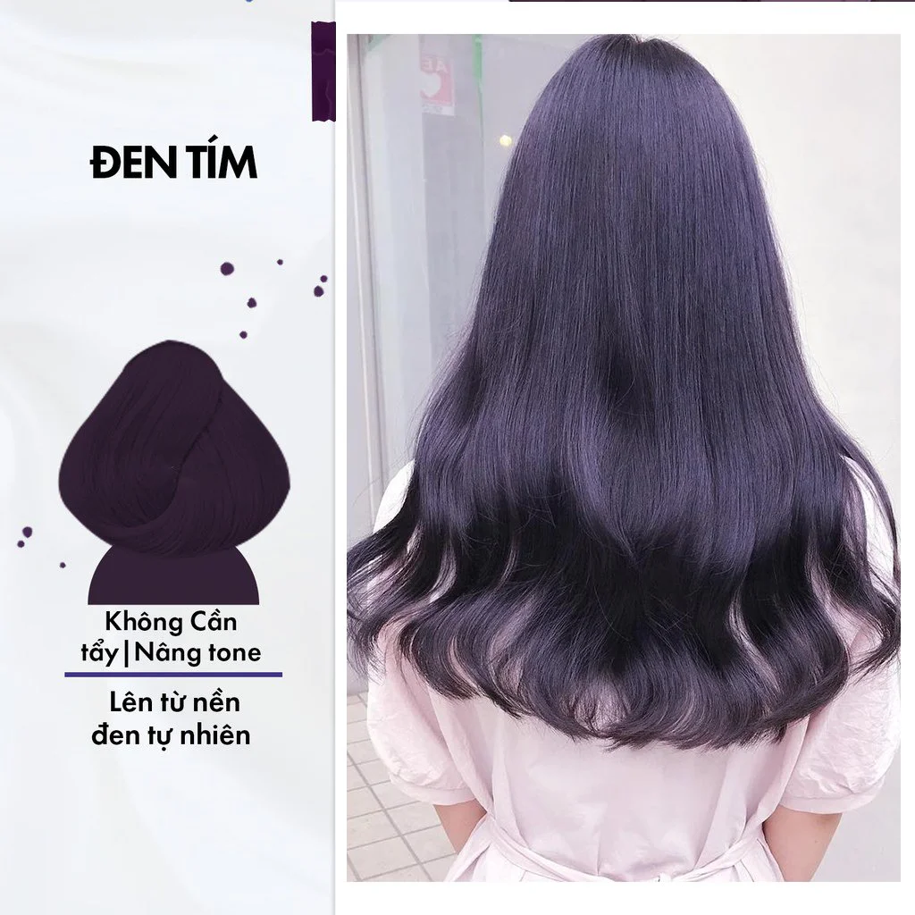 Thuốc Nhuộm Tóc Dạng Tuýp Màu Đen Tím (Không Cần Tẩy) Damask - Mỹ Phẩm Chính Hãng