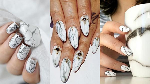 Nail trắng: Top 25 kiểu nail đẹp đơn giản sang trọng hot nhất hiện nay