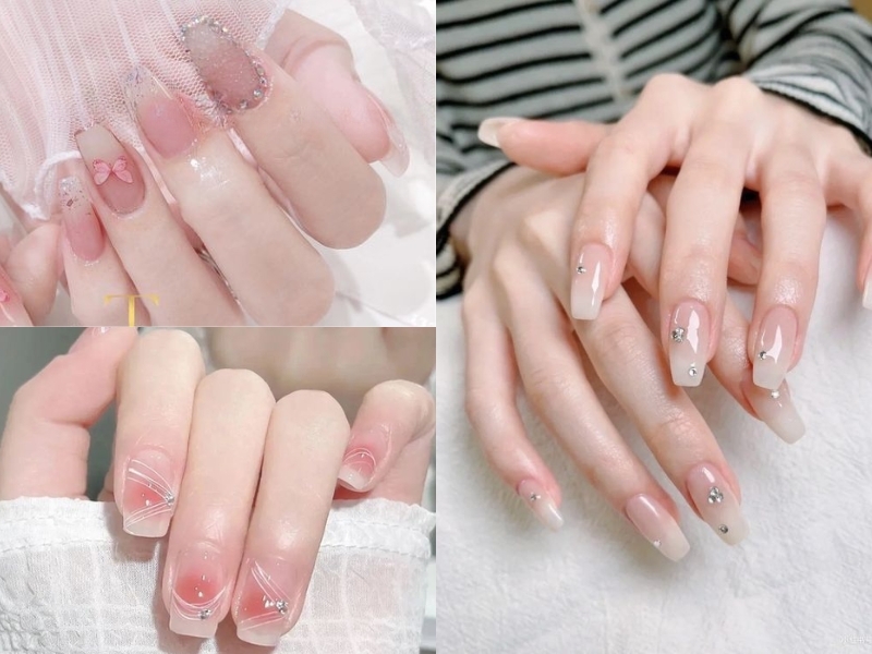 Tổng hợp những mẫu nail hồng đáng yêu hot trend hiện nay