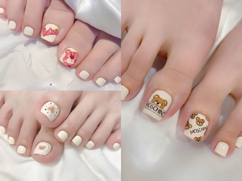 18+ Mẫu nail chân trắng đơn giản thu hút nhất