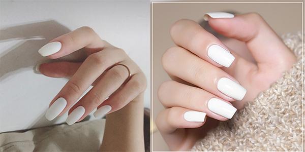 Nail trắng: Top 25 kiểu nail đẹp đơn giản sang trọng hot nhất hiện nay