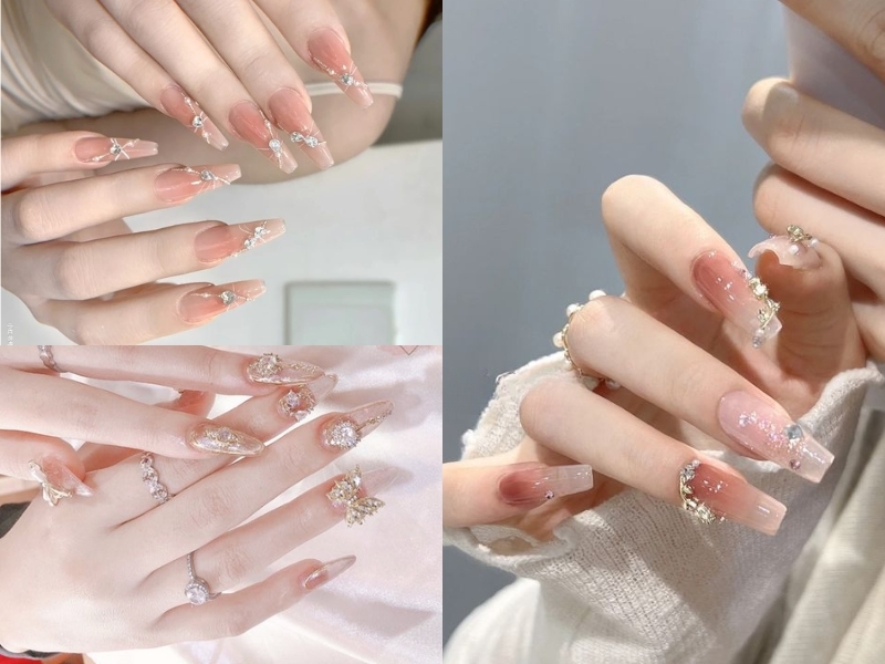 Tổng hợp những mẫu nail hồng đáng yêu hot trend hiện nay