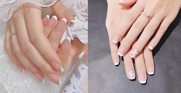 Nail trắng: Top 25 kiểu nail đẹp đơn giản sang trọng hot nhất hiện nay