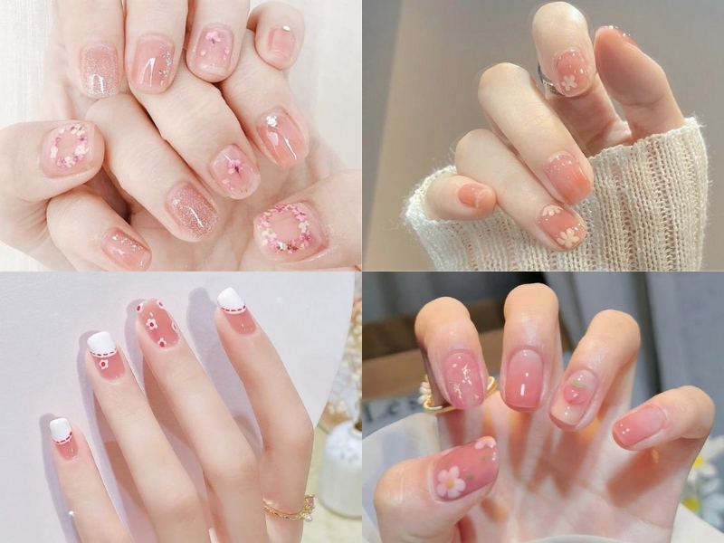 Tổng hợp những mẫu nail hồng đáng yêu hot trend hiện nay