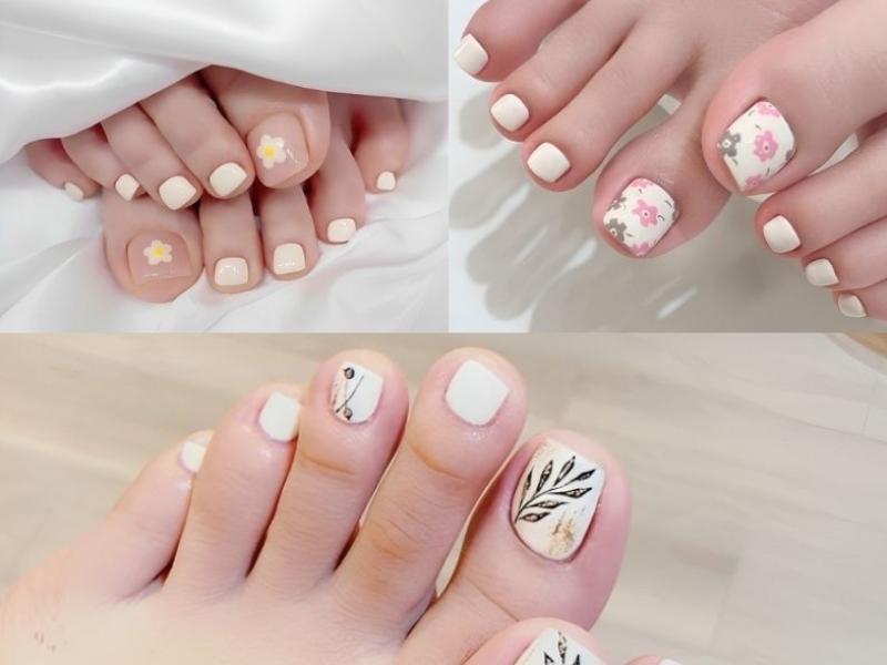 18+ Mẫu nail chân trắng đơn giản thu hút nhất