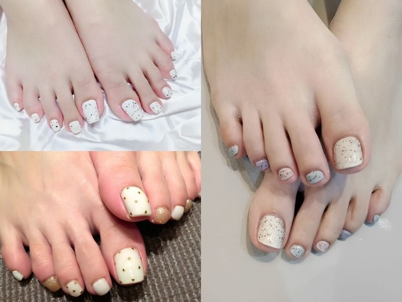 18+ Mẫu nail chân trắng đơn giản thu hút nhất