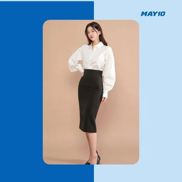 Outfit chân váy cho người mập lùn hack dáng cực đỉnh