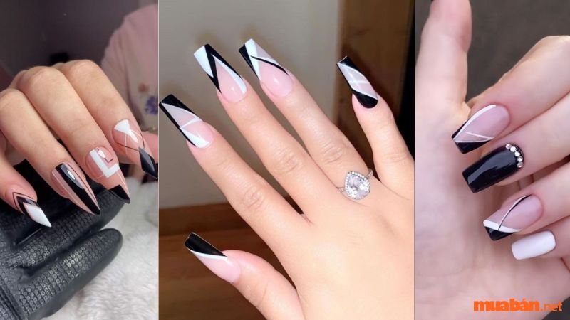 101+ Mẫu nail đen trắng sang trọng, dẫn đầu xu hướng hiện nay