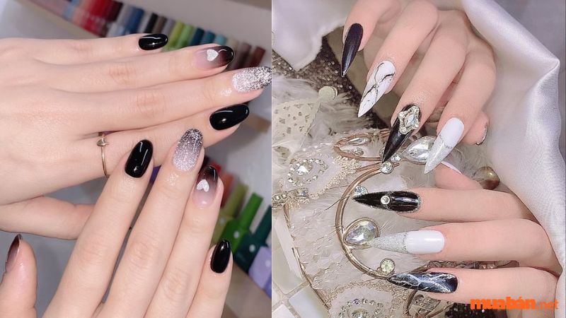 101+ Mẫu nail đen trắng sang trọng, dẫn đầu xu hướng hiện nay