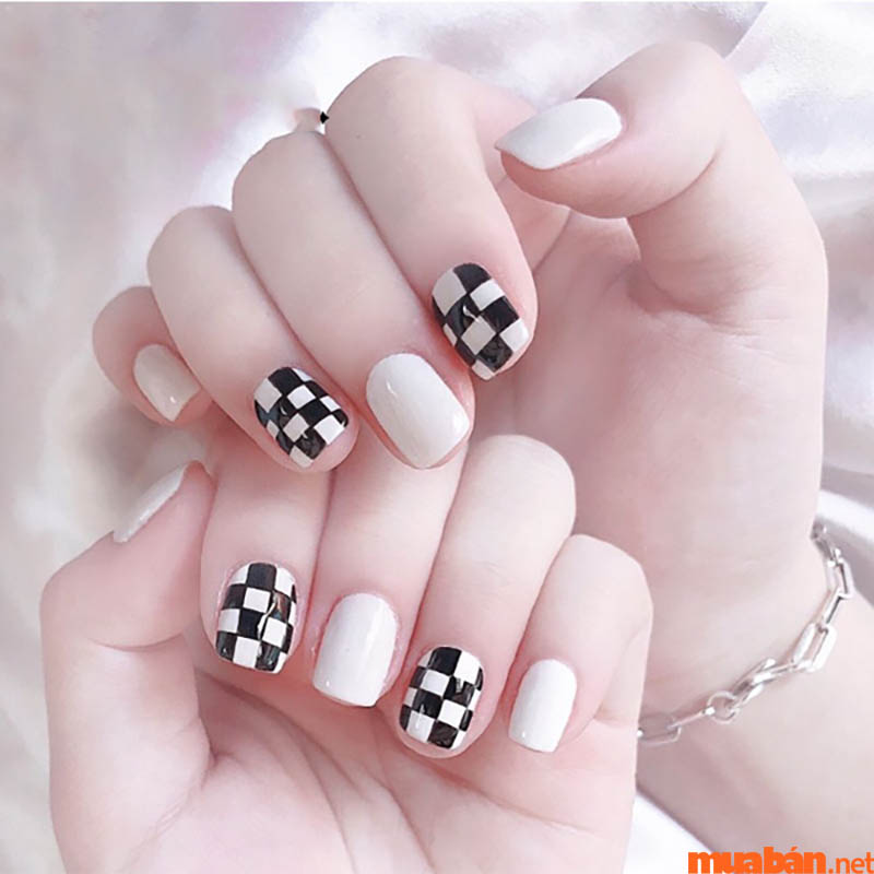 101+ Mẫu nail đen trắng sang trọng, dẫn đầu xu hướng hiện nay