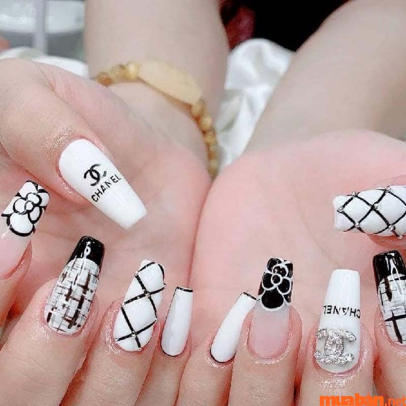 101+ Mẫu nail đen trắng sang trọng, dẫn đầu xu hướng hiện nay