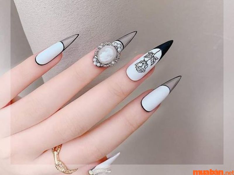 101+ Mẫu nail đen trắng sang trọng, dẫn đầu xu hướng hiện nay