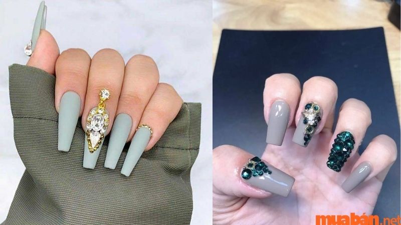 99+ Mẫu nail đính đá đẹp đơn giản nhưng cuốn hút 2024