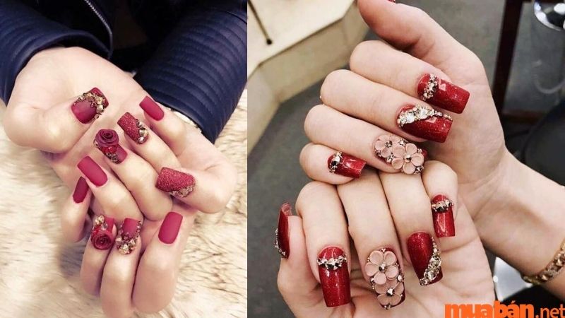 99+ Mẫu nail đính đá đẹp đơn giản nhưng cuốn hút 2024