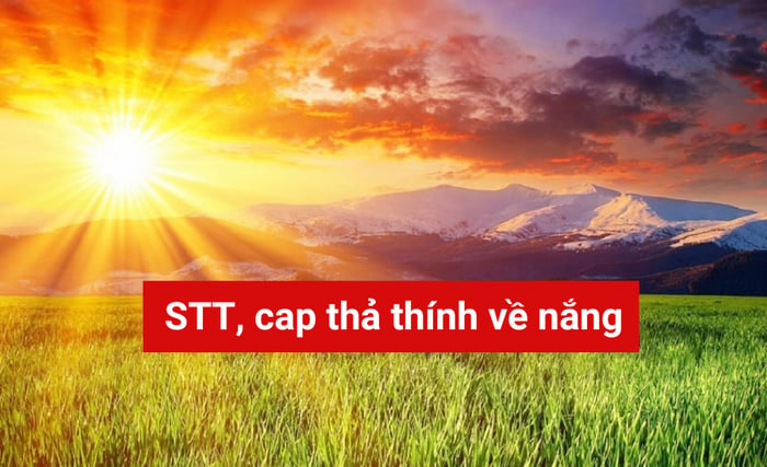 Tổng hợp những status và caption thả thính về nắng ngắn gọn và hài hước