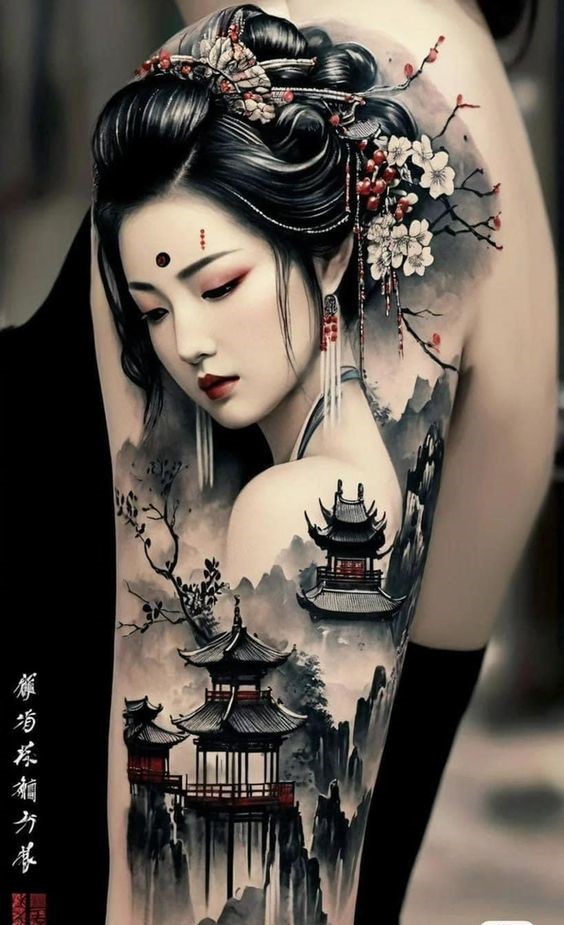 Gợi ý 555+ hình xăm geisha cho người mê văn hóa Nhật Bản - Genztattoo