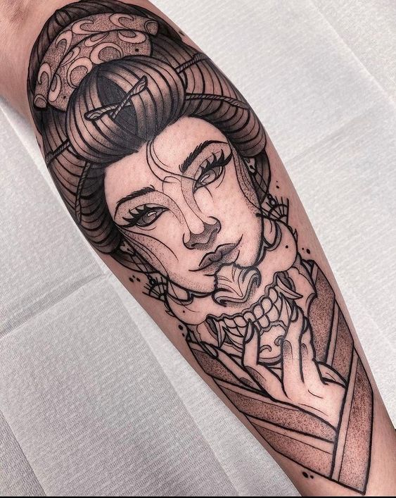 Gợi ý 555+ hình xăm geisha cho người mê văn hóa Nhật Bản - Genztattoo