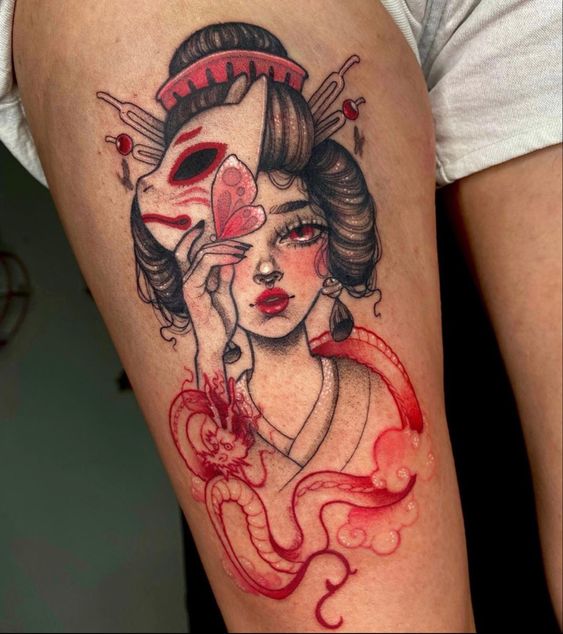 Gợi ý 555+ hình xăm geisha cho người mê văn hóa Nhật Bản - Genztattoo