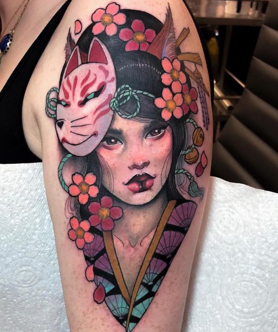 Gợi ý 555+ hình xăm geisha cho người mê văn hóa Nhật Bản - Genztattoo