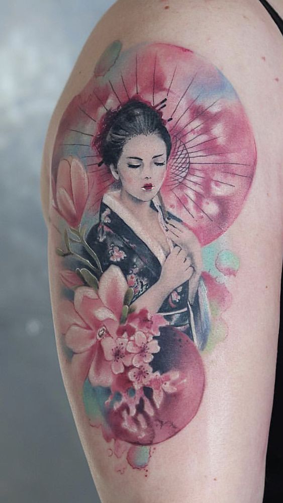 Gợi ý 555+ hình xăm geisha cho người mê văn hóa Nhật Bản - Genztattoo