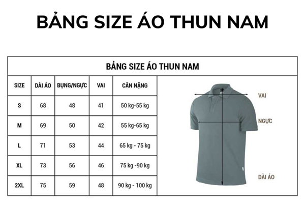 [2024] Bảng size áo nam theo chiều cao và cân nặng chuẩn xác