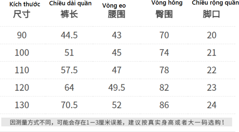 Dịch bảng size quần áo Trung Quốc hỗ trợ tư vấn khách chọn size