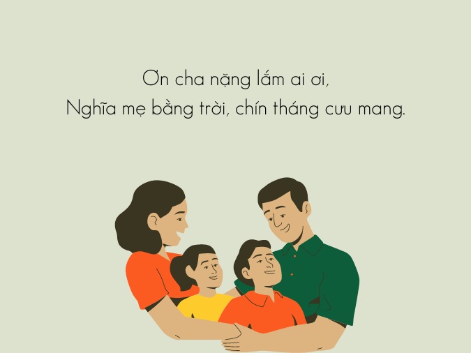 Ý nghĩa câu ca dao ‘Công cha như núi thái sơn, nghĩa mẹ như nước trong nguồn chảy ra’