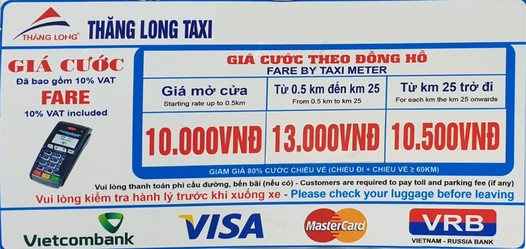 Giá cước các hãng taxi uy tín tại Bắc Ninh 2024