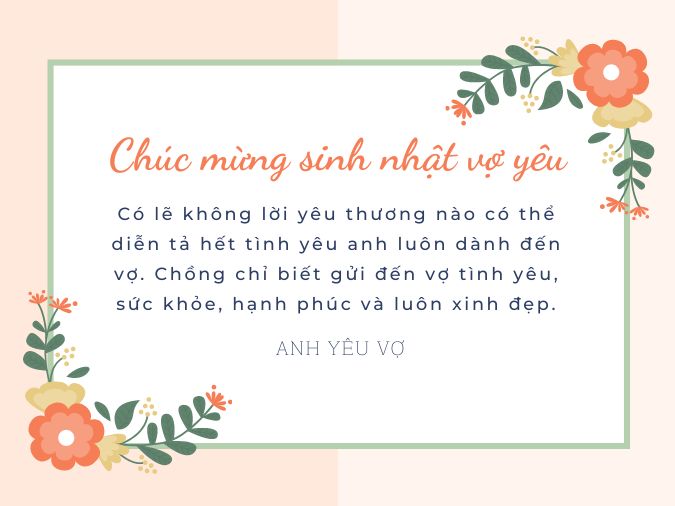 100 lời chúc mừng sinh nhật vợ hay và ý nghĩa nhất