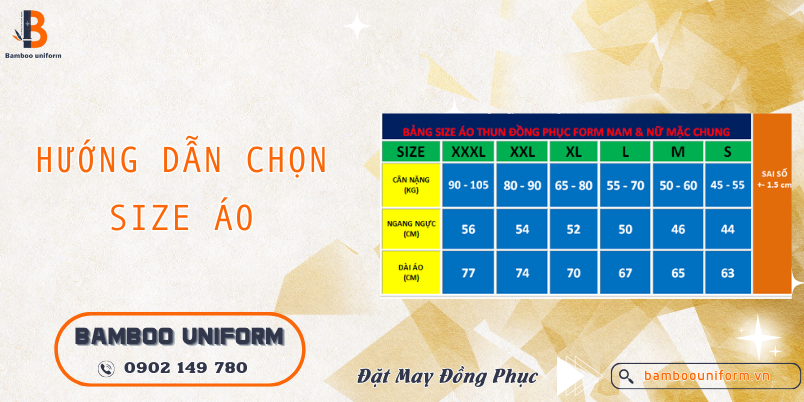 Hướng dẫn chọn size áo đồng phục chi tiết chính xác nhất