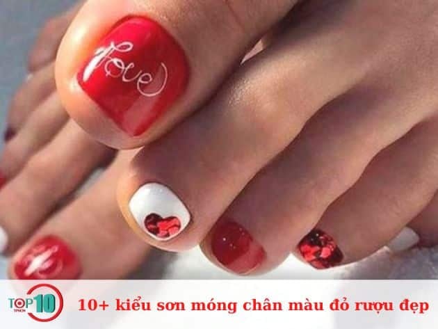 15 kiểu sơn móng chân màu đỏ rượu đẹp và thời thượng hiện nay