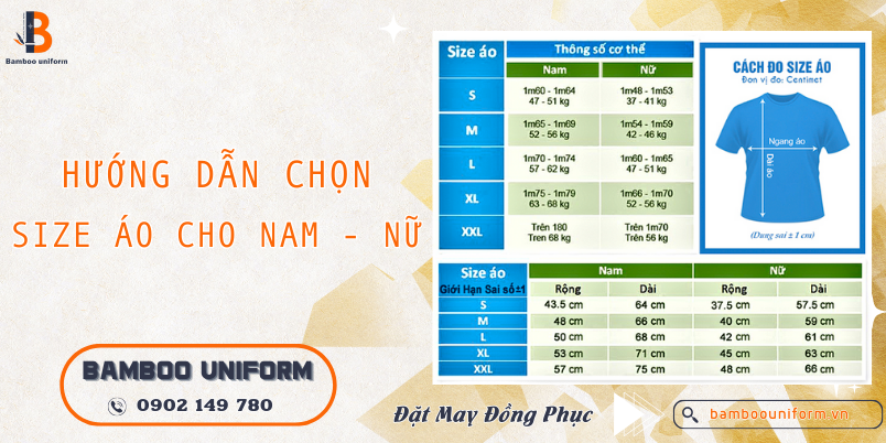 Hướng dẫn chọn size áo đồng phục chi tiết chính xác nhất