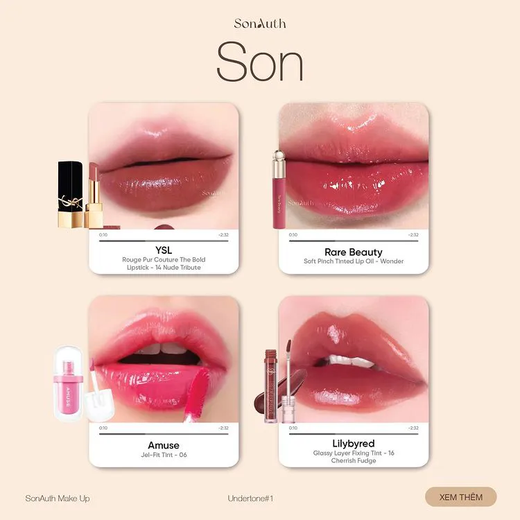 MakeUp Cho Tone Da Lạnh - Cool Undertone | SonAuth