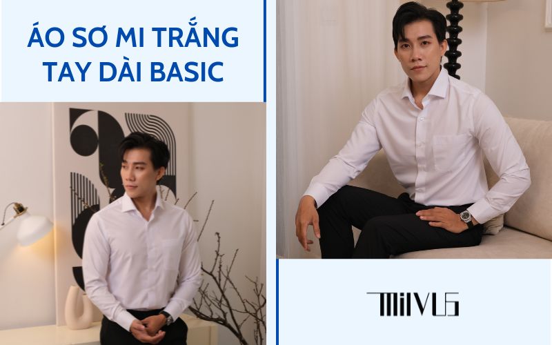 MẪU ÁO SƠ MI TRẮNG CÔNG SỞ CHÍNH HÃNG