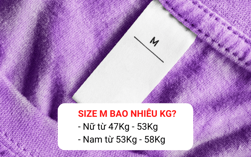 Size XS,S, M, L, XL là bao nhiêu kg?