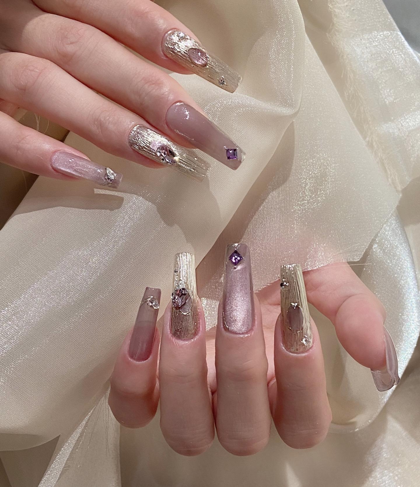 99 Mẫu Nail Màu Tím Thạch Căng Mọng Như Trái Nho