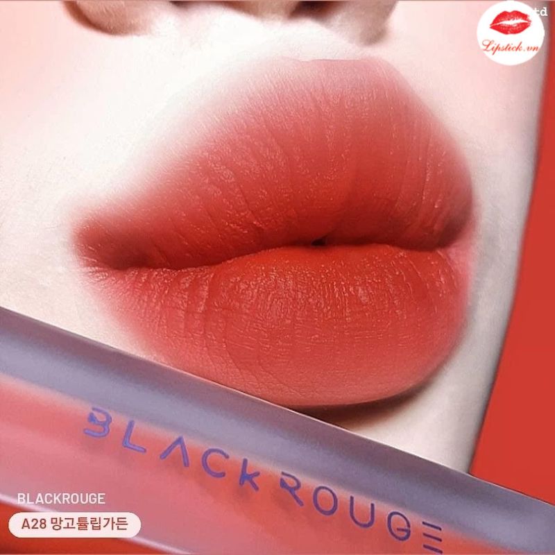 Son Black Rouge A28 Mango Tulip Màu Đỏ Cam Cháy